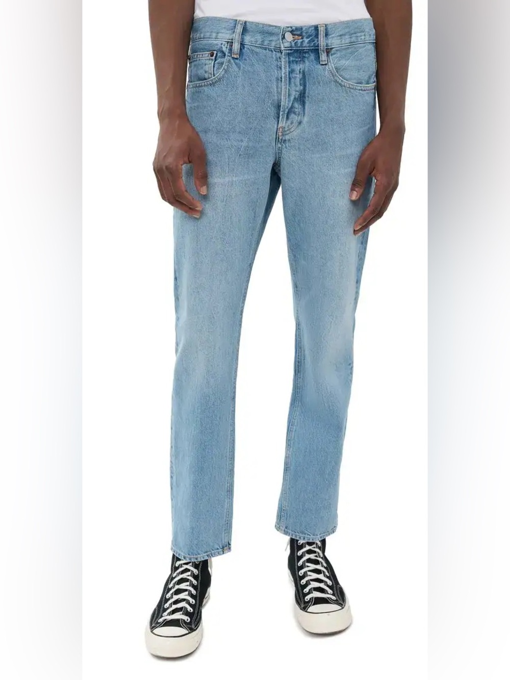 Frame Denim Men's The Straight Jeans in Good Times Light Wash Size 36 Waist